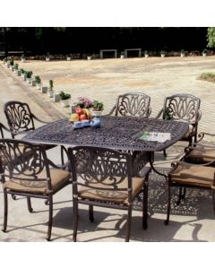 Elisabeth Cast Aluminum Patio Dining Set - Seats 8